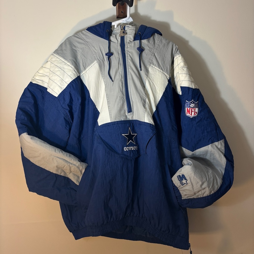 RARE Vintage Proline NFL Starter Dallas Cowboys Pullover Jacket 90’s